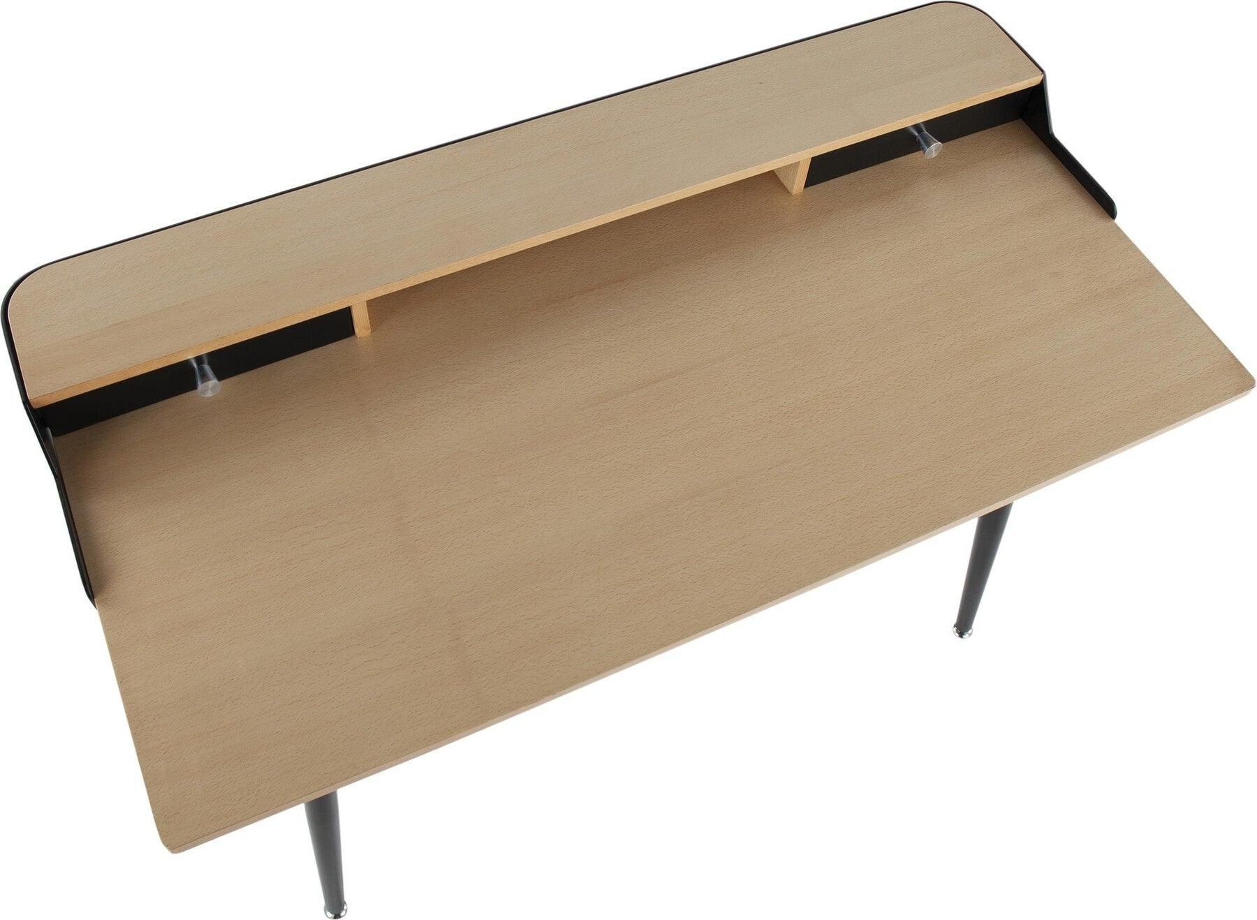 Lumisource Desks - Harvey Desk Black & Natural