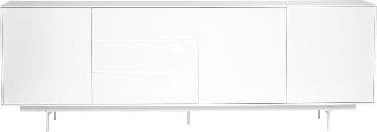 Euro Style Buffets & Cabinets - Birmingham 84" Sideboard High Gloss White