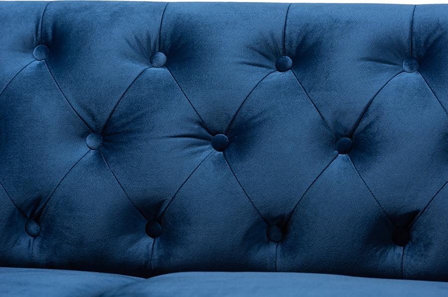 Wholesale Interiors Sofas & Couches - Emma Velvet Sofa Navy Blue