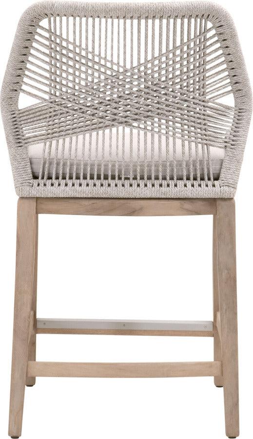 Essentials For Living Outdoor Barstools - Loom Outdoor Counter Stool Gray Teak