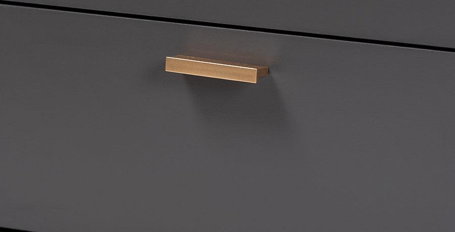 Wholesale Interiors Buffets & Sideboards - Kelson Dark Grey and Gold Finished Wood 2-Door Sideboard Buffet