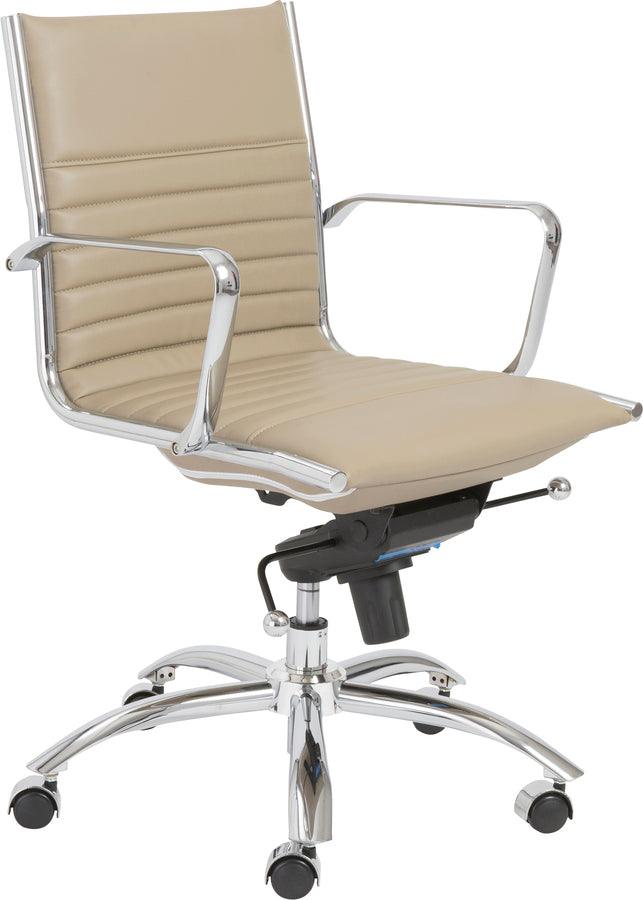 Euro Style Task Chairs - Dirk Low Back Office Chair Taupe