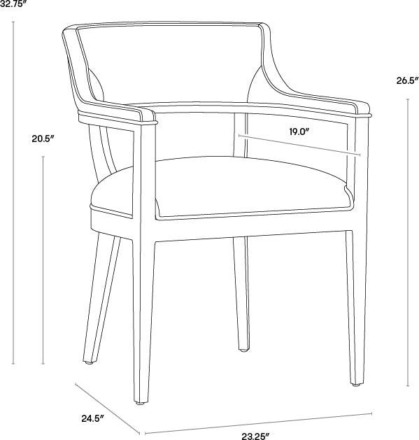 SUNPAN Dining Chairs - Brylea Dining Armchair - Saloon Light Grey Leather