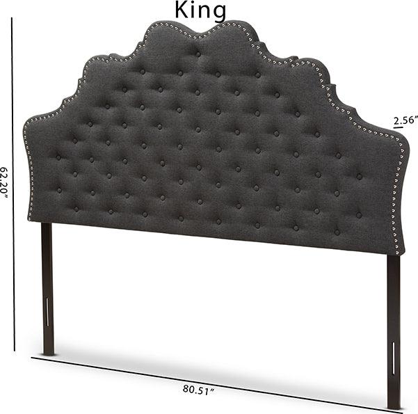 Wholesale Interiors Headboards - Hilda King Headboard Dark Gray