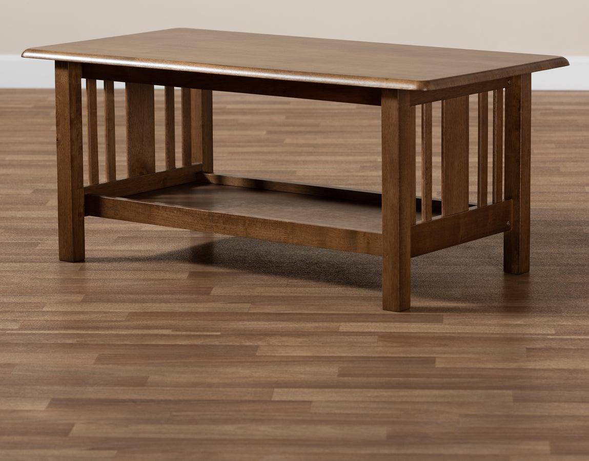Wholesale Interiors Coffee Tables - Rylie Walnut Brown Finished Rectangular Wood Coffee Table