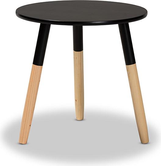 Wholesale Interiors Coffee Tables - Obert Mid-Century Modern Two-Tone Black and Oak Brown Finished Wood Coffee Table