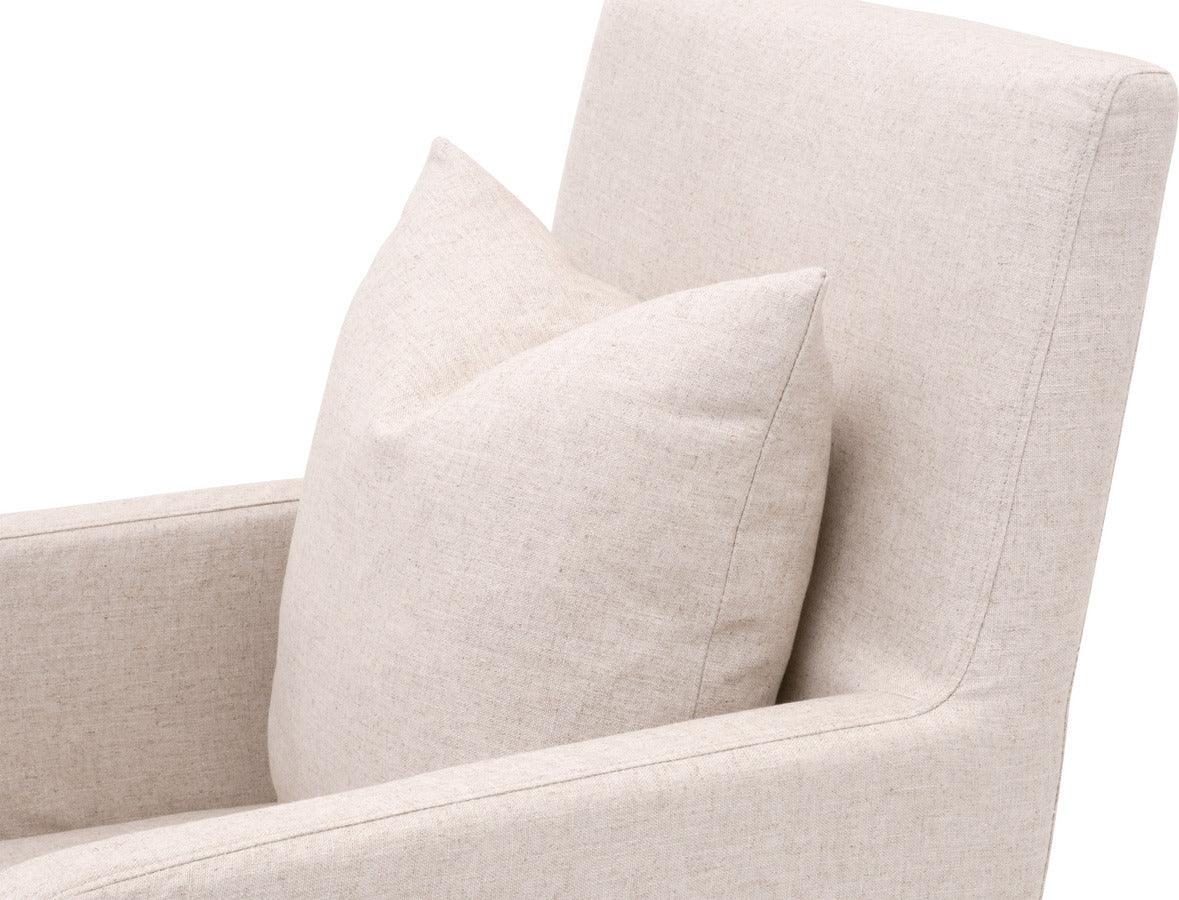 Essentials For Living Dining Chairs - Shelter Slipcover Arm Chair Jute, Natural Gray Birch