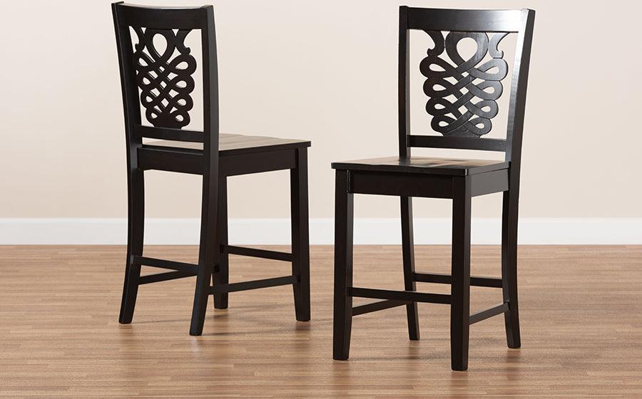 Wholesale Interiors Barstools - Gervais Counter Stool Dark Brown (Set of 2)