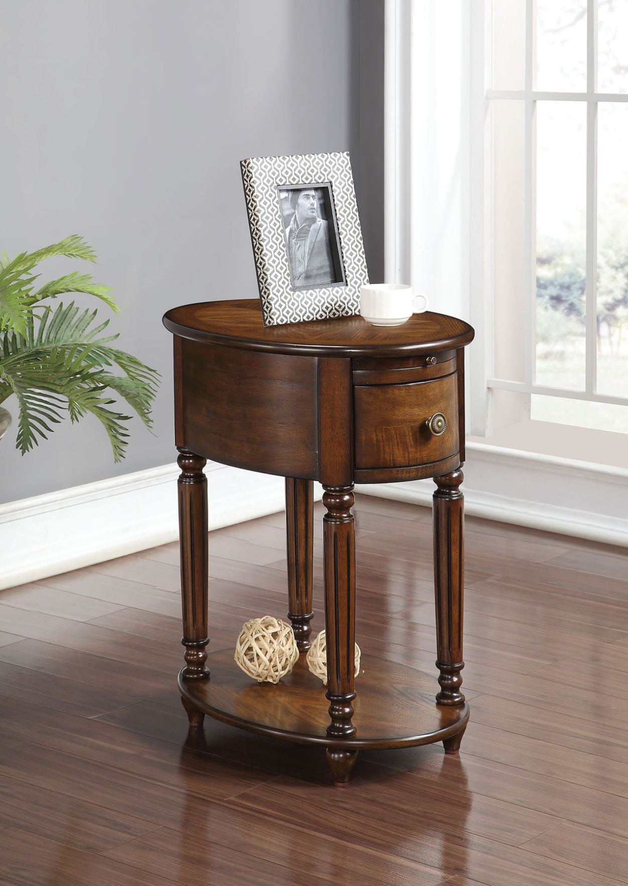 ACME Side & End Tables - ACME Peniel Side Table, Dark Oak