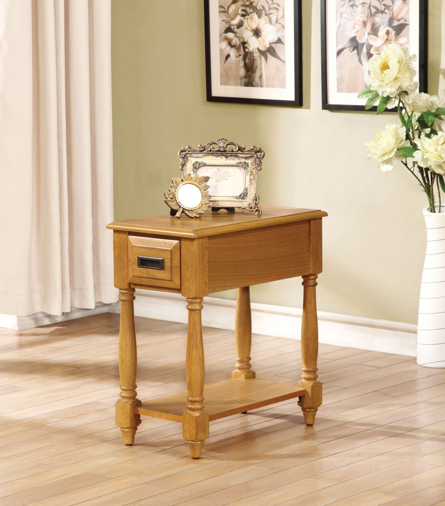 ACME Side & End Tables - ACME Qrabard Side Table, Light Oak
