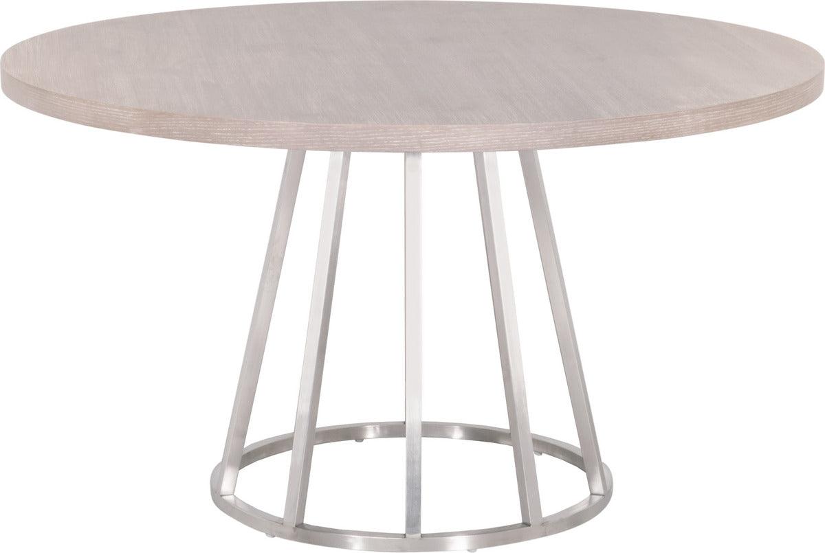 Essentials For Living Dining Tables - Turino 54" Round Dining Table Wood Top Natural Gray Acacia