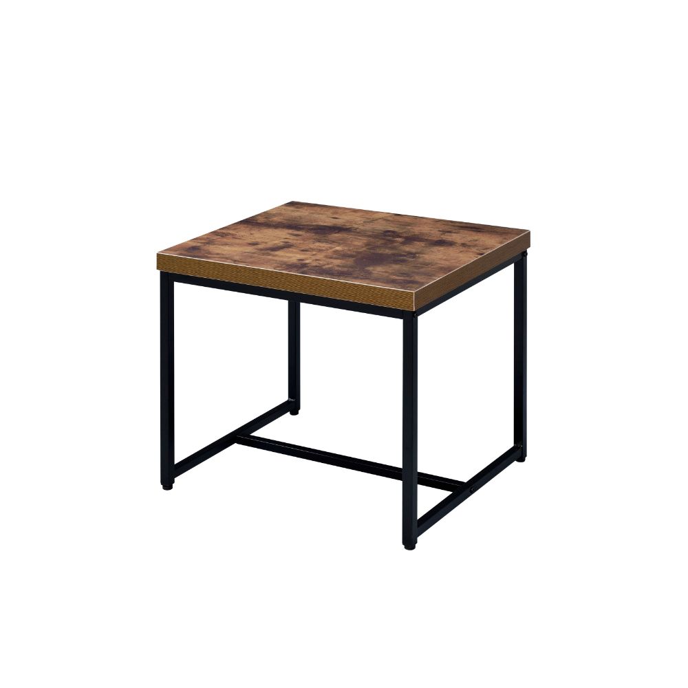 ACME Side & End Tables - ACME Bob End Table, Weathered Oak & Black