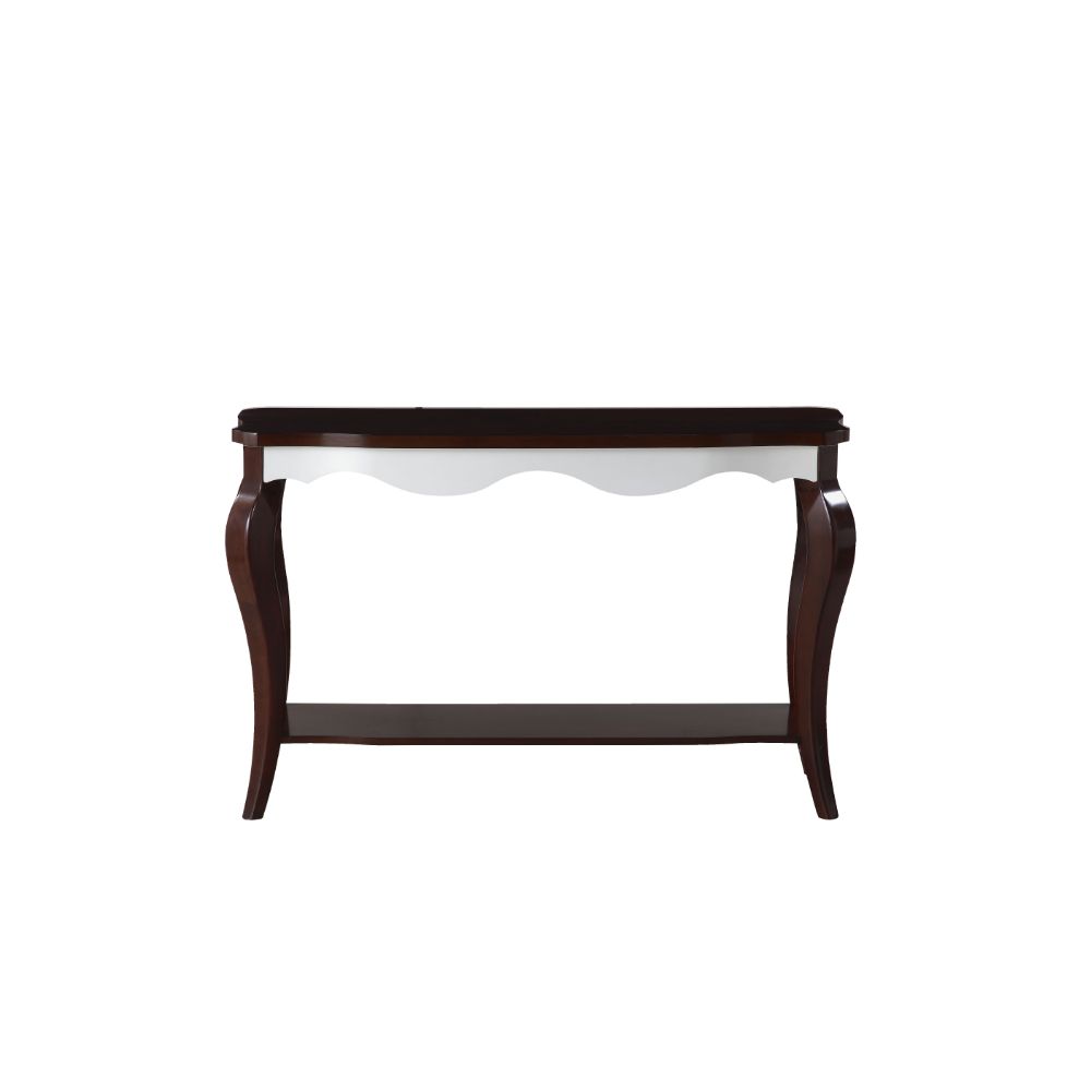 Mathias Sofa Table, Walnut & White (80684)