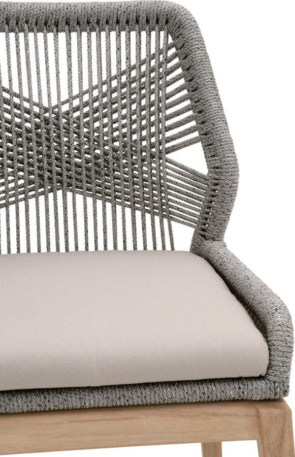 Essentials For Living Outdoor Dining Chairs - Loom Outdoor Dining Chair Platinum Gray Teak (Set of 2)