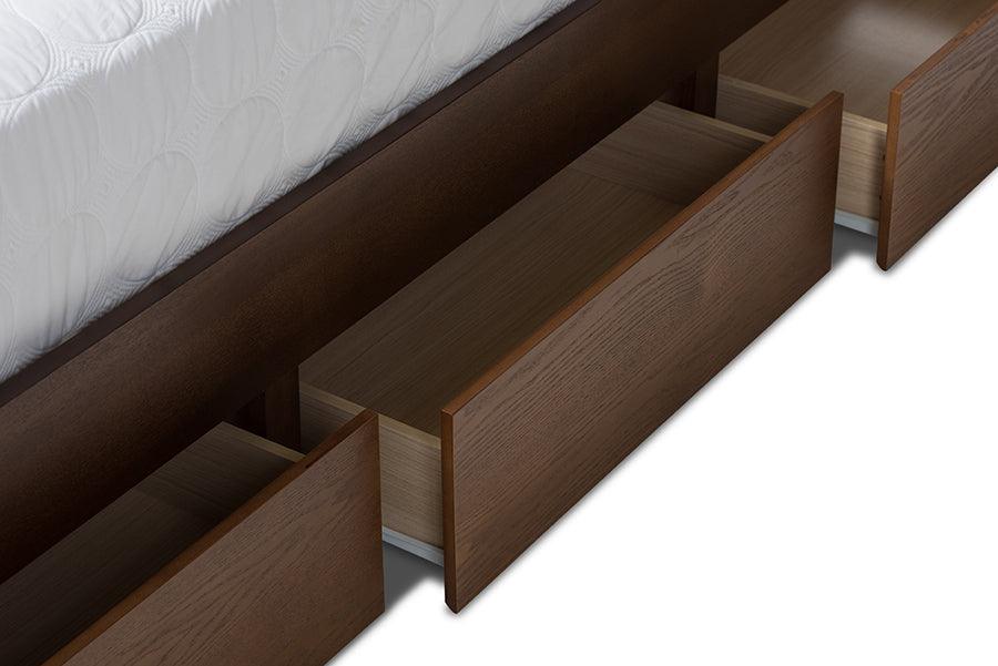 Wholesale Interiors Beds - Raurey King Storage Bed Walnut Brown