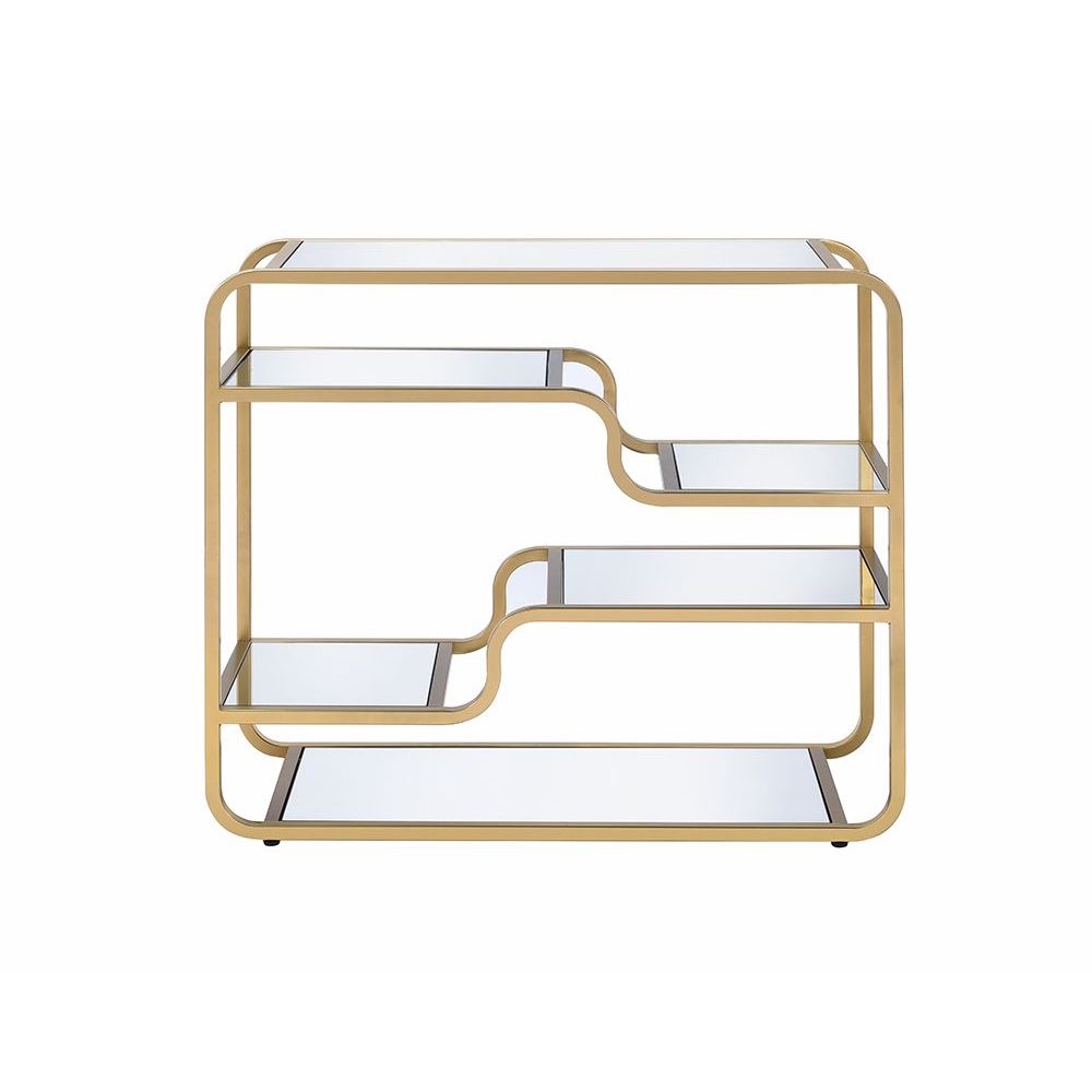 ACME Furniture TV & Media Units - Astrid Sofa Table, Gold & Mirror