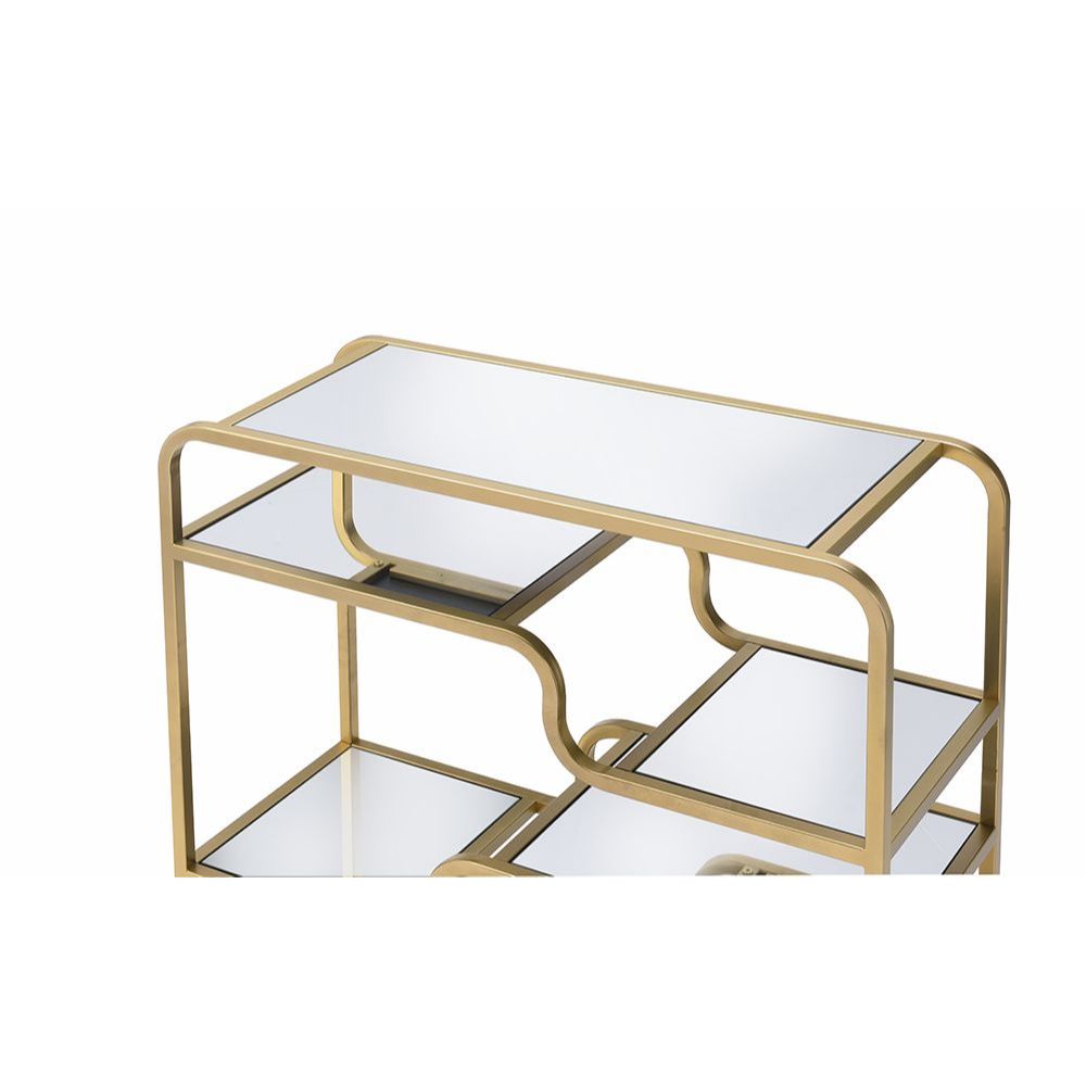 ACME Furniture TV & Media Units - Astrid Sofa Table, Gold & Mirror