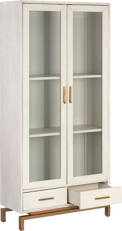 SUNPAN Shelves - Valencia Display Cabinet Taupe Wood