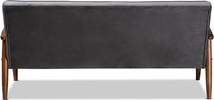 Wholesale Interiors Sofas & Couches - Sorrento Velvet Sofa Gray