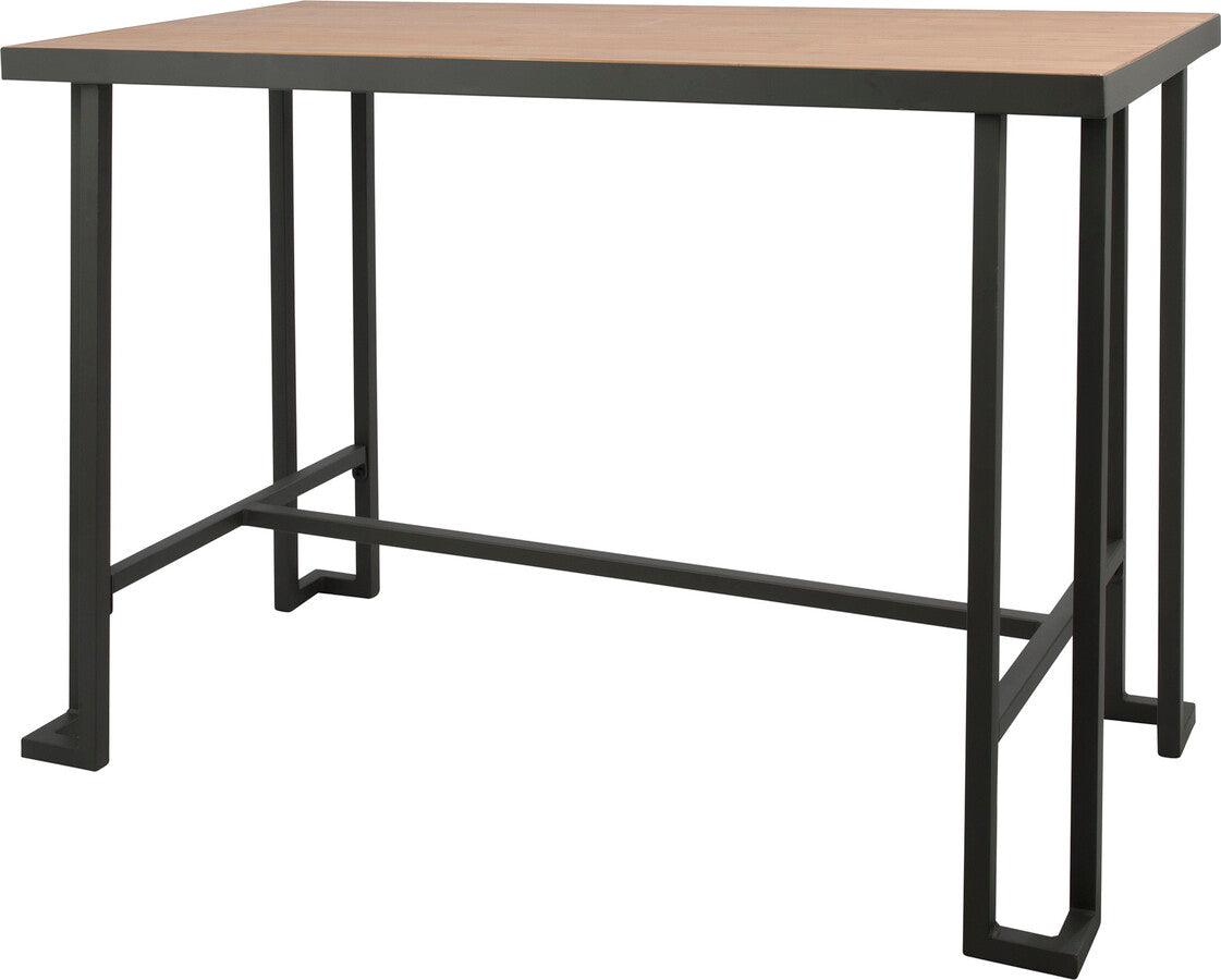 Lumisource Bar Tables - Roman Industrial Counter Table in Grey and Natural