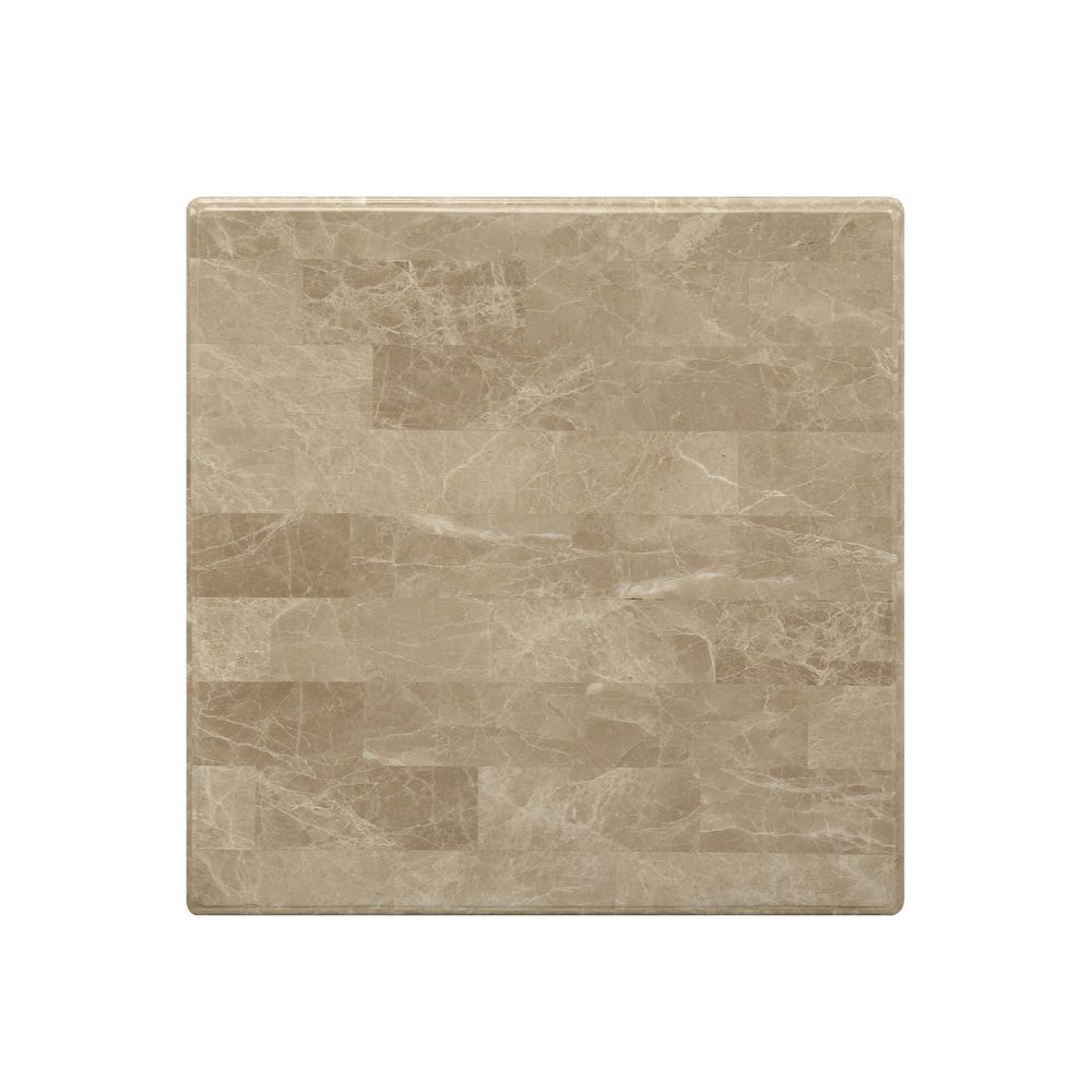 ACME Furniture Coffee Tables - Daesha End Table, Marble & Antique Gold (81717)
