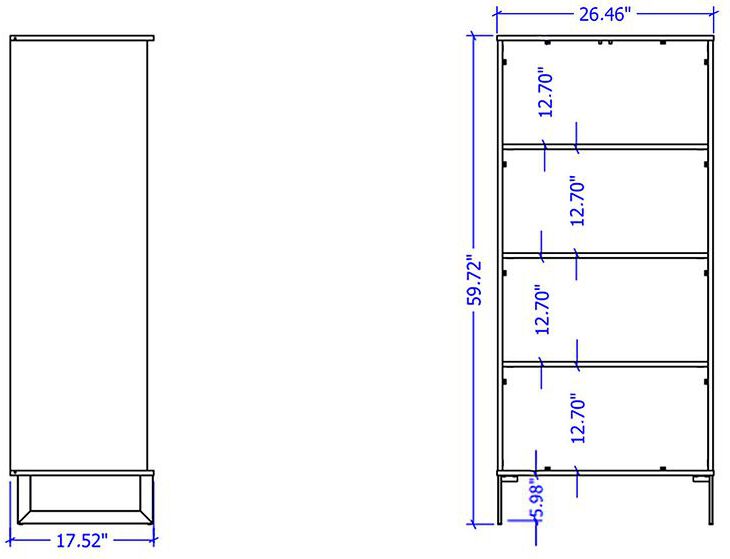 Manhattan Comfort Bookcases & Display Units - Lexington 59.72 Bookcase in Black