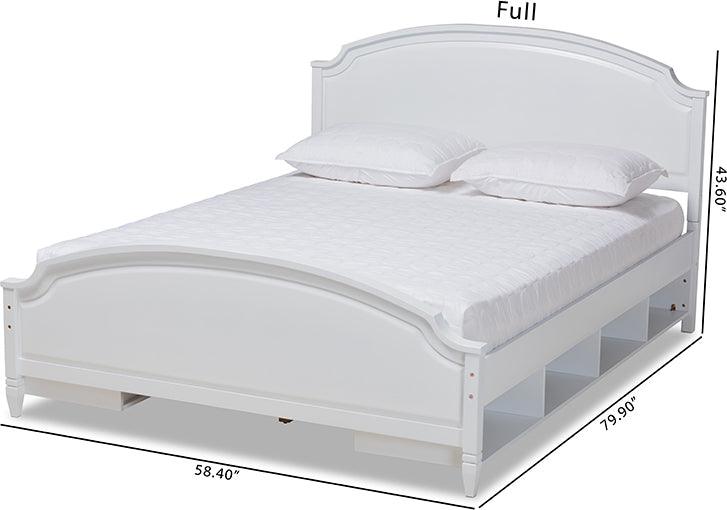 Wholesale Interiors Beds - Elise Queen Storage Bed White