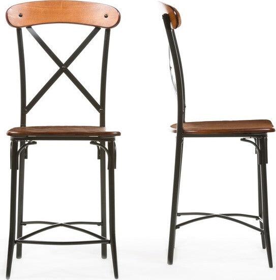 Wholesale Interiors Barstools - Broxburn Bar Stool Light Brown & Black (Set of 2)