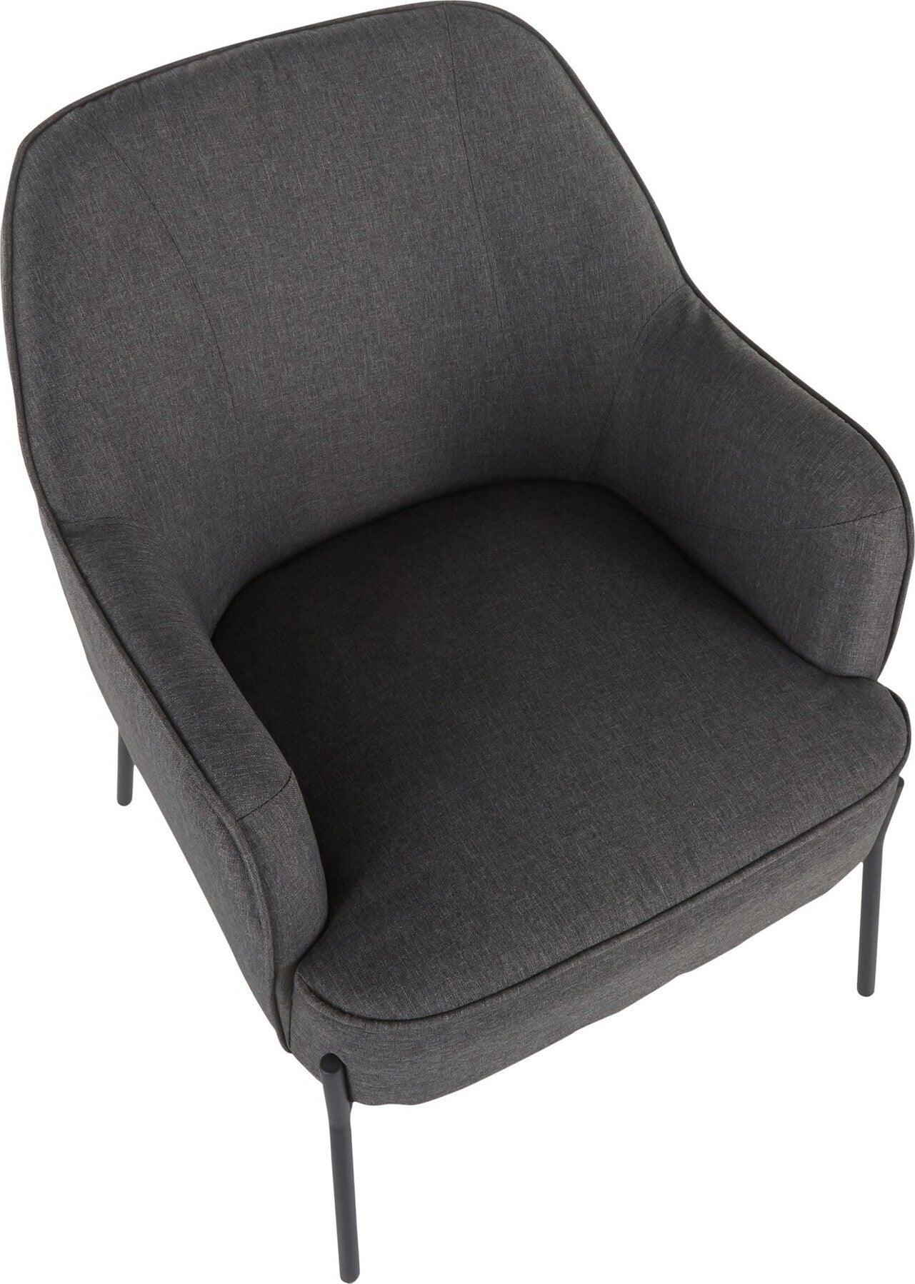 Lumisource Accent Chairs - Daniella Accent Chair Black & Charcoal
