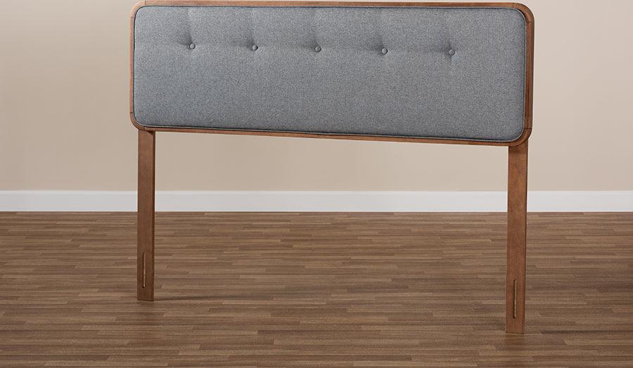 Wholesale Interiors Headboards - Palina Full Headboard Dark Gray & Walnut