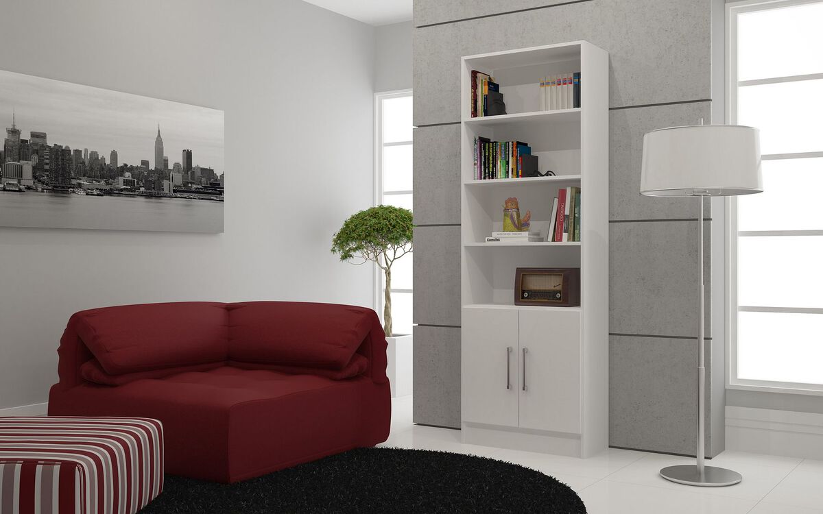 Accentuations by Manhattan Comfort Practical Catarina Cabinet with 6 Shelves Accentuations by Manhattan Comfort Practical Catarina Cabinet with 6 Shelves