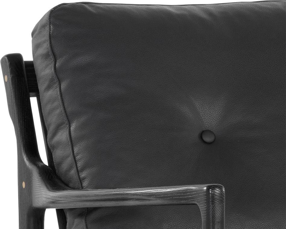 SUNPAN Accent Chairs - Gilmore Lounge Chair Black Leather