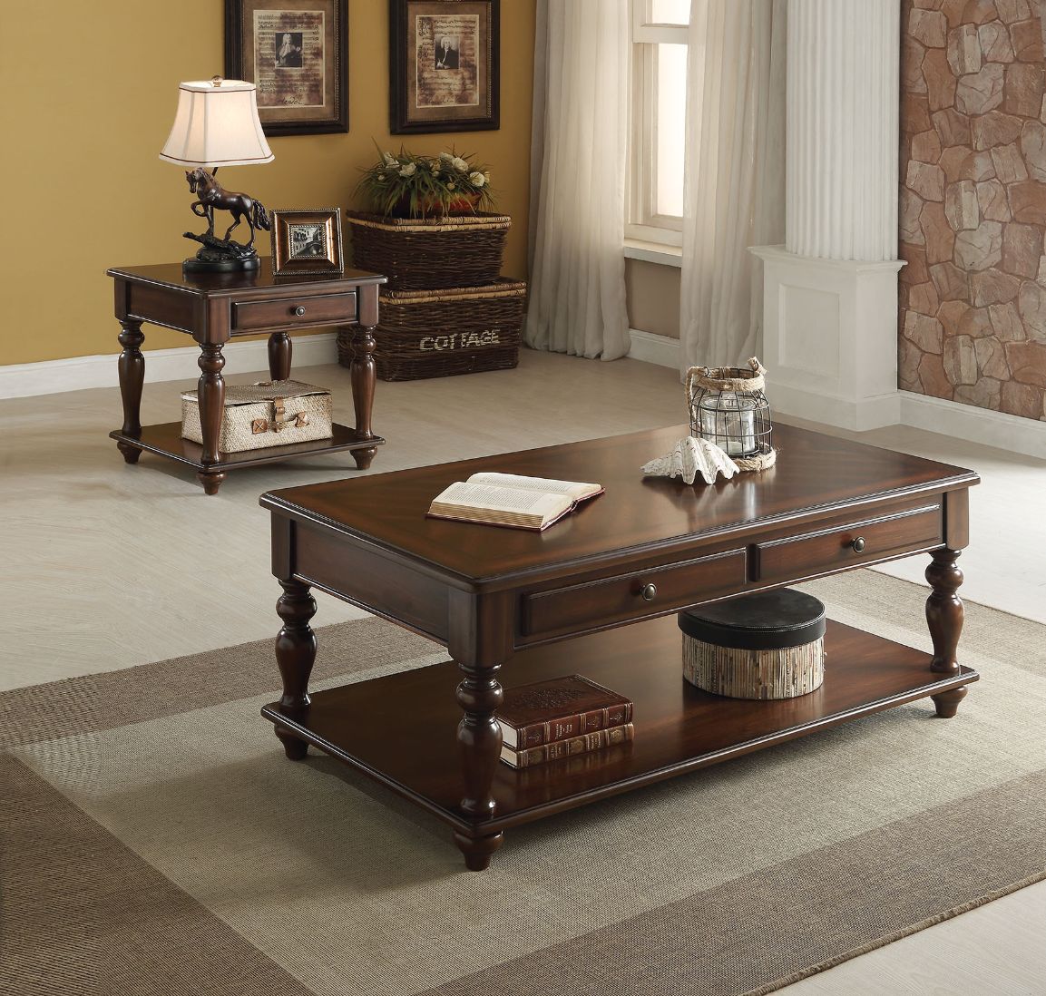 ACME Coffee Tables - ACME Farrel Coffee Table w/Lift Top, Walnut