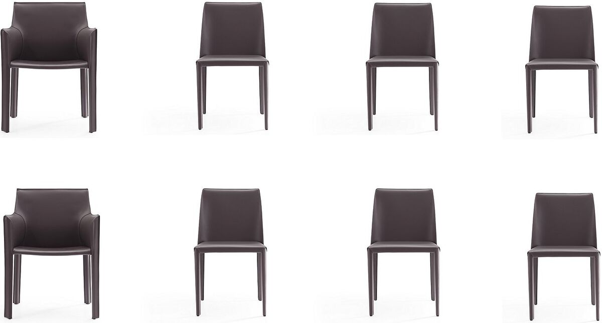 Manhattan Comfort Dining Sets - Paris Grey Dining Chairs (Set of 8)