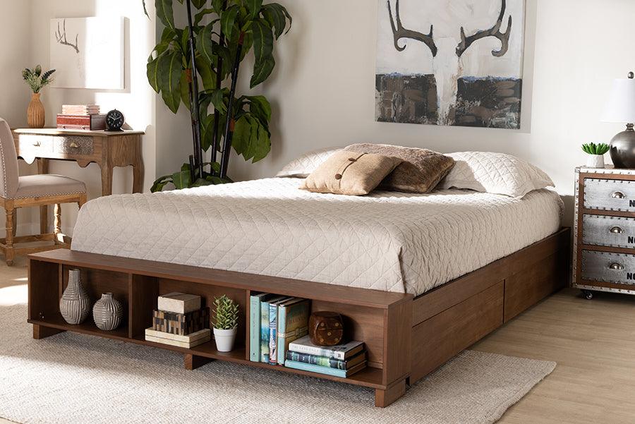 Wholesale Interiors Beds - Arthur Queen Bed Ash walnut