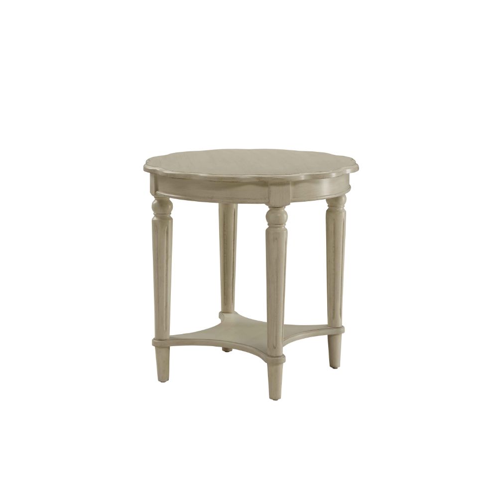 ACME Side & End Tables - ACME Fordon End Table, Antique White