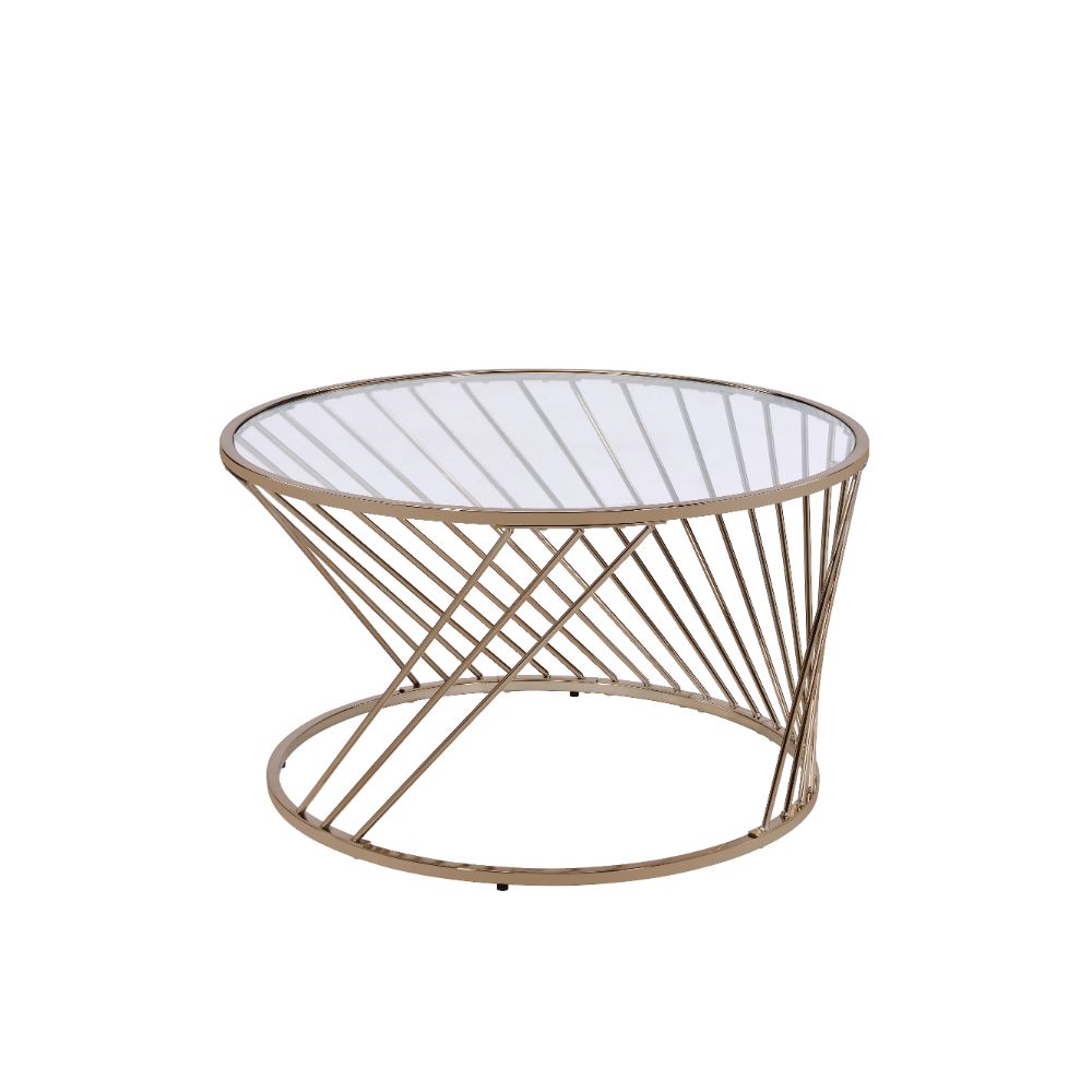 ACME Furniture Coffee Tables - ACME Bluelipe Coffee Table, Champagne