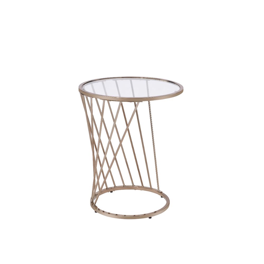 ACME Furniture Coffee Tables - ACME Bluelipe End Table, Champagne
