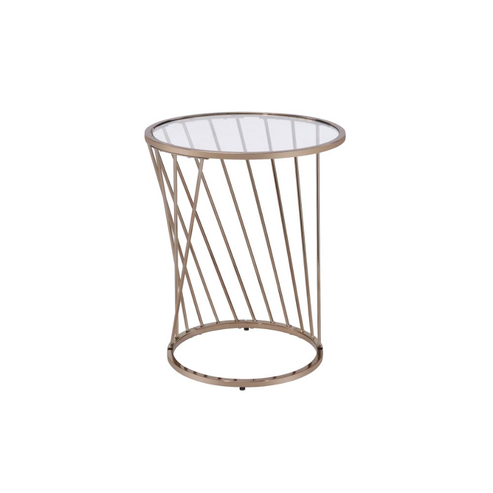 ACME Furniture Coffee Tables - ACME Bluelipe End Table, Champagne