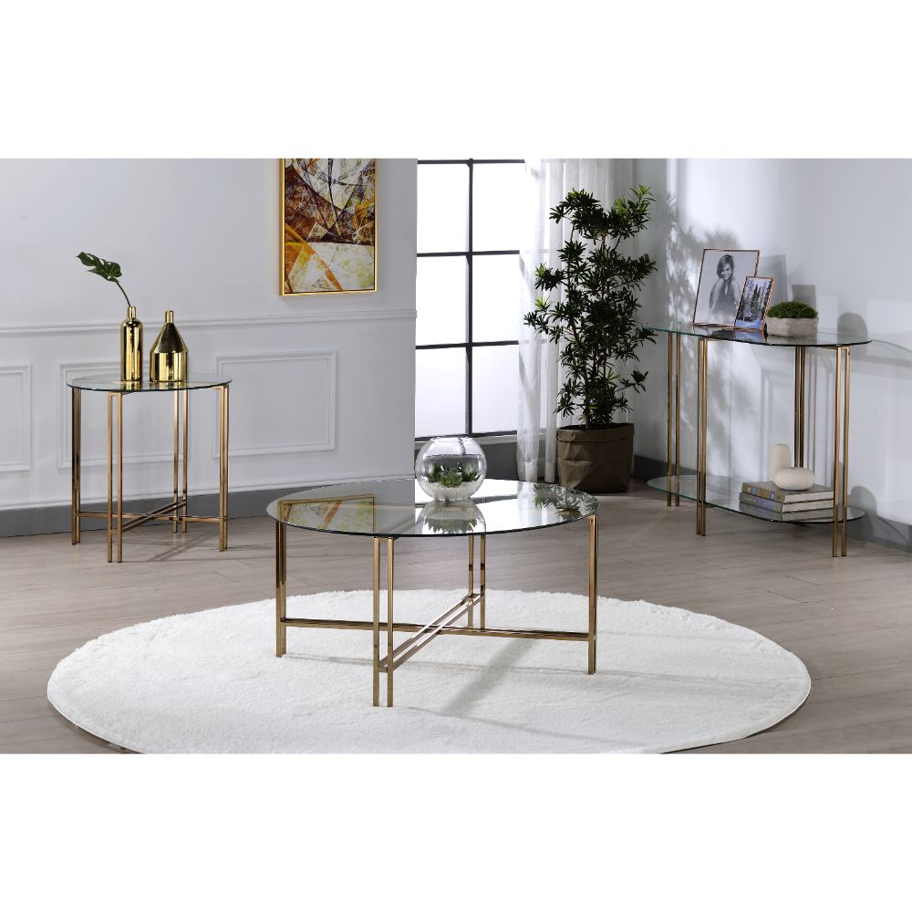 ACME Furniture Coffee Tables - ACME Veises Coffee Table, Champagne
