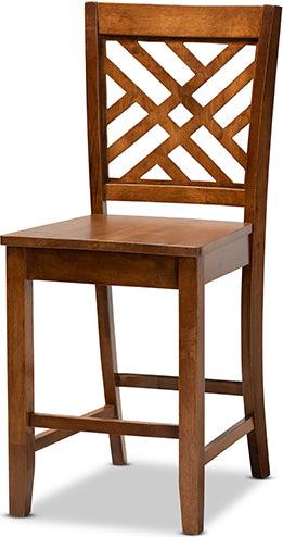 Wholesale Interiors Dining Sets - Caron Walnut Brown Finished Wood 5-Piece Pub Set