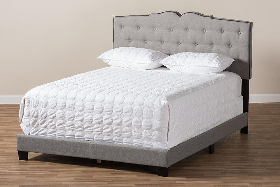 Wholesale Interiors Beds - Vivienne King Bed Light Gray