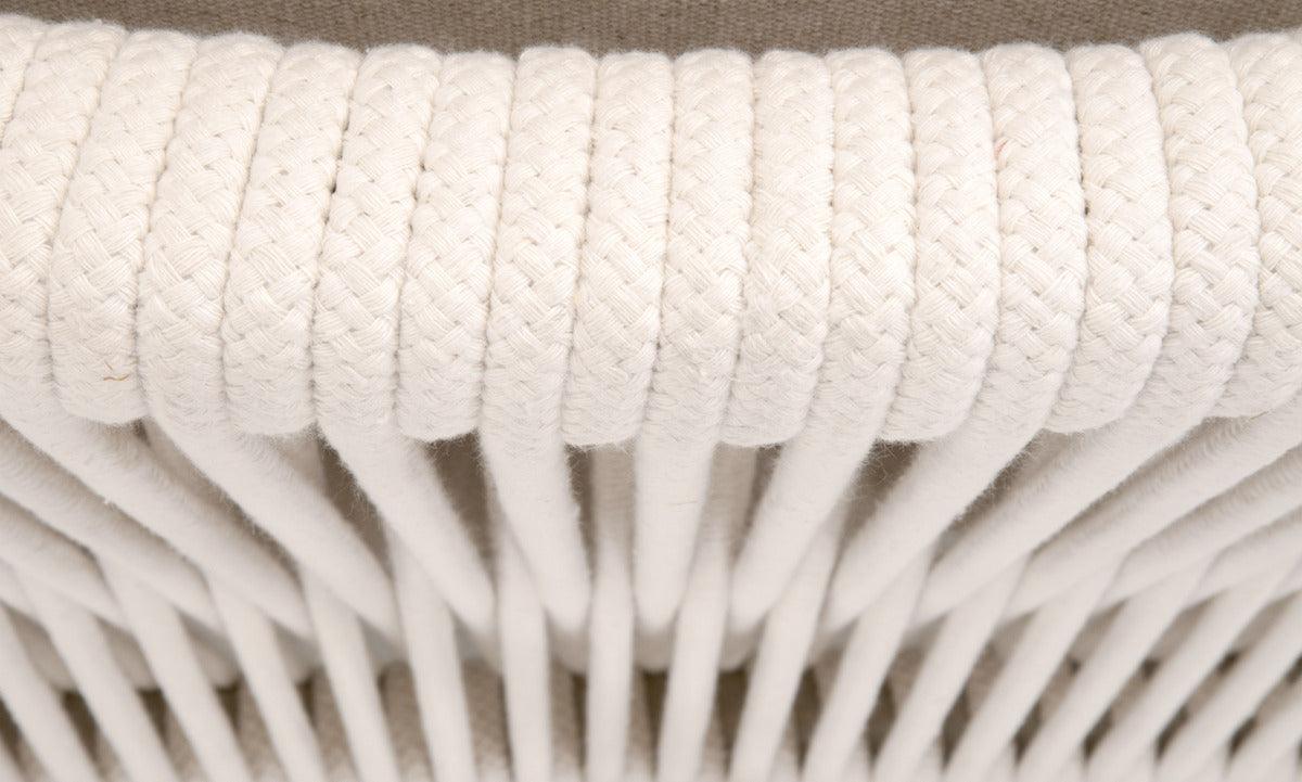Essentials For Living Accent Chairs - Harbor Club Chair Smoke Gray Oak & White Rope