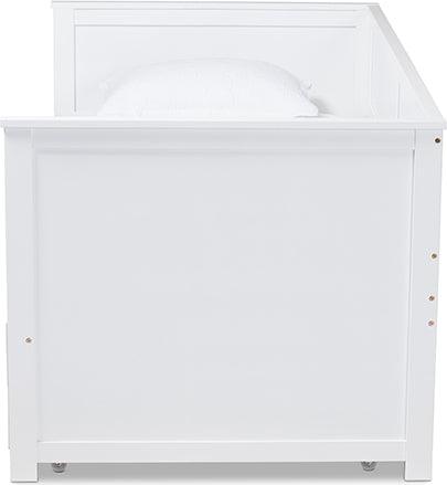 Wholesale Interiors Daybeds - Thomas White Finished Wood Expandable Twin Size To King Size Daybed With Storage Drawers