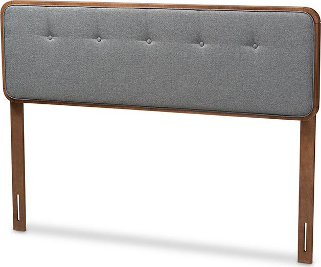 Wholesale Interiors Headboards - Palina Full Headboard Dark Gray & Walnut