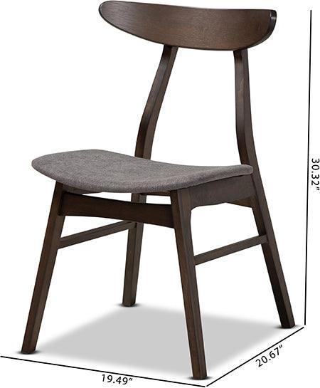 Wholesale Interiors Dining Chairs - Britte Dark Grey Dark Oak Brown 4-Piece Wood Dining Chair Set Set