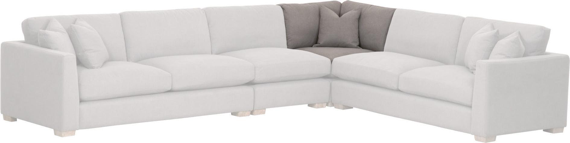 Essentials For Living Accent Chairs - Hayden Modular Taper Sofa Corner Chair LiveSmart Peyton Slate
