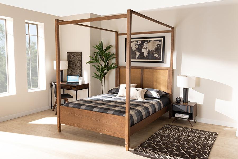 Wholesale Interiors Beds - Malia Queen Bed Walnut Brown