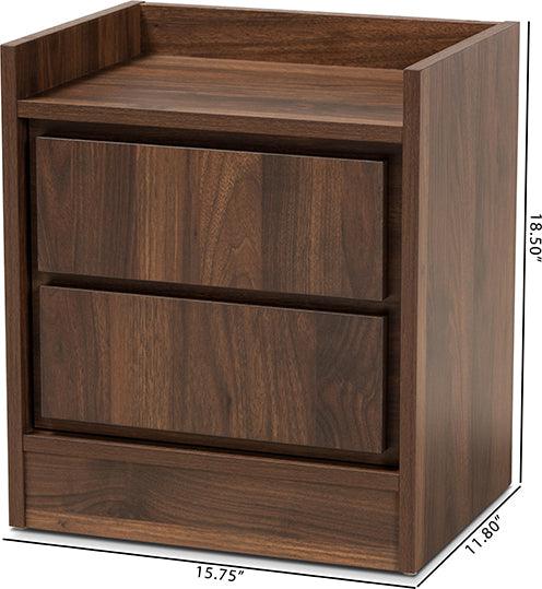 Wholesale Interiors Nightstands & Side Tables - Hale Nightstand Walnut brown