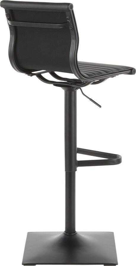 Lumisource Barstools - Masters Contemporary Barstool in Black Metal and Black Faux Leather